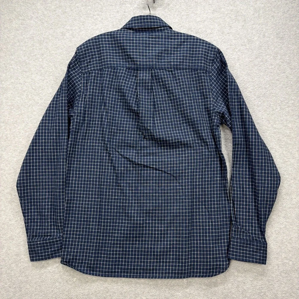 North Face Shirt‎ Mens Small Navy Blue Windowpane Check Arroyo Flannel NEW
